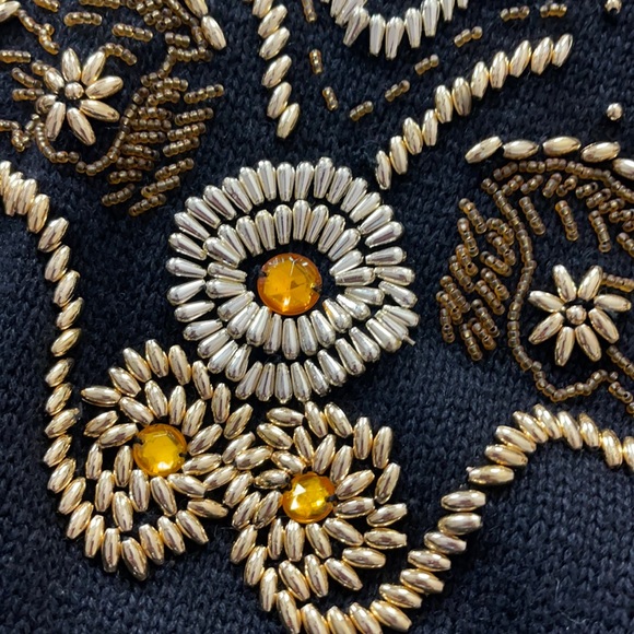 Vintage Sarah Morgan beaded sweater dress/tunic M - Picture 14 of 16